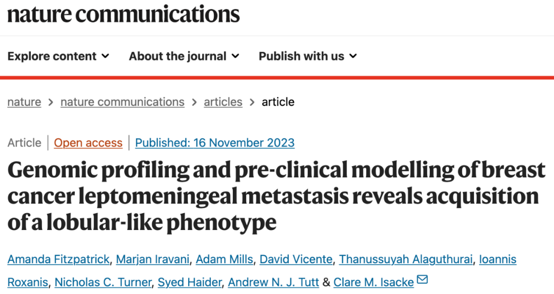 Nature子刊：患者來源的類器官，為乳腺癌腦轉移帶來新見解