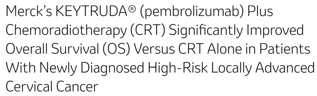 K藥一線治療宮頸癌III期研究達OS主要終點 K藥一線治療宮頸癌III期研究達OS主要終點